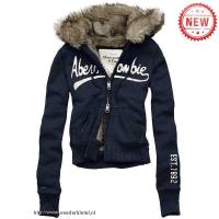 dames abercrombie fitch fur hooded outwear zip est 1892 blauw Wholesale Website 551c3886